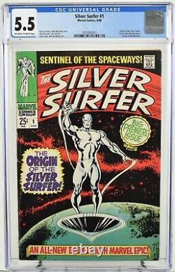 Silver Surfer #1 CGC Graded 5.5 (1968) Origin Story Marvel Comics