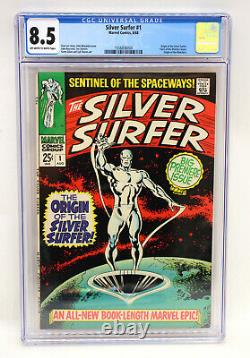 Silver Surfer #1 Marvel 8/68 CGC 8.5 OWithW Pages Origin of the Silver Surfer