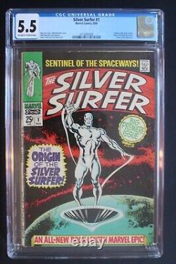 Silver Surfer #1 ORIGIN 1st SOLO Title MCU 1968 1st SHALLA BAL STAN LEE CGC 5.5