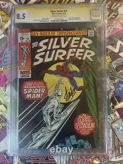 Silver Surfer #14 CGC 8.5 SS? Signed By STAN LEE? Spider-Man Vs Silver Surfer