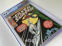 Silver Surfer #14 CGC 9.0 1970 Spider-Man Appearance & Cover, Stan Lee Beauty