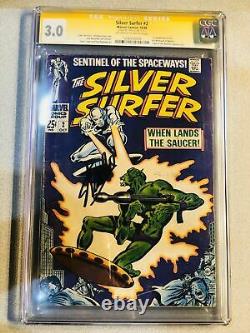 Silver Surfer #2 CGC 3.0 Marvel 1968 Stan Lee Signature! Signed! SS! L4 128 1 cm