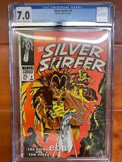 Silver Surfer #3 CGC 7.0 1st Appearance of Mephisto Stan Lee John Buscema (1968)