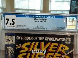 Silver Surfer #4 CGC 7.5 Off-White to White Pages