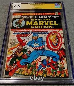 Special Marvel Edition #11 CGC × JSA 7.5 Authentic Autograph of Dick Ayers 1973