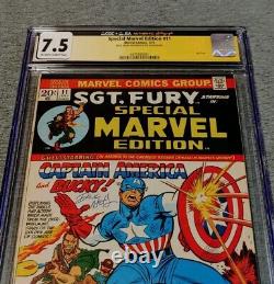 Special Marvel Edition #11 CGC × JSA 7.5 Authentic Autograph of Dick Ayers 1973