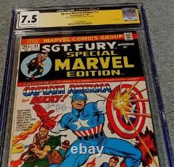 Special Marvel Edition #11 CGC × JSA 7.5 Authentic Autograph of Dick Ayers 1973