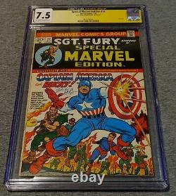 Special Marvel Edition #11 CGC × JSA 7.5 Authentic Autograph of Dick Ayers 1973