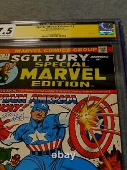 Special Marvel Edition #11 CGC × JSA 7.5 Authentic Autograph of Dick Ayers 1973