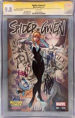 Spider-Gwen #1 CGC 9.8 STAN LEE x5 signed Midtown Comics Edition