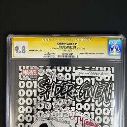 Spider Gwen #1 CGC SS 9.8 Phantom Sketch Todd McFarlane And Stan Lee Signed