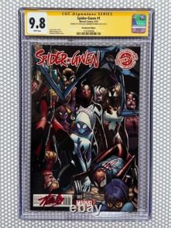 Spider-Gwen 1 Humberto Ramos Decomixado Cover CGC 9.8 Signed by STAN LEE & Ramos
