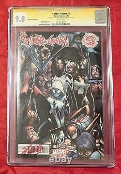 Spider-Gwen 1 Humberto Ramos Decomixado Cover CGC 9.8 Signed by Stan Lee & Ramos