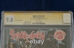 Spider-Gwen 1 Humberto Ramos Decomixado Cover CGC 9.8 Signed by Stan Lee & Ramos