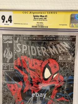 Spider-Man #1 Comic Silver Edition CGC 9.4 SS Signed by Stan Lee