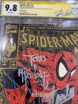 Spider-Man #1 Gold Edition CGC 9.8 SS Stan Lee & Todd McFarlane RARE GEM