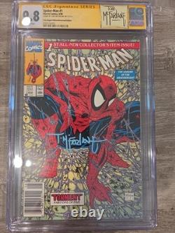 Spider-Man #1 (Marvel 1990) Newsstand CGC SS 9.8 Signed Todd McFarlane
