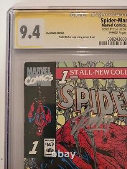 Spider-Man #1 Platinum CGC SS 9.4 NM Signed By Stan Lee 1990 Todd McFarlane Art