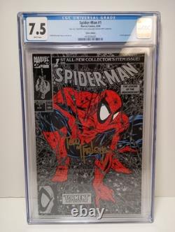 Spider-Man #1 Silver CGC 7.5 Signed Deemed NOT Authentic Todd McFarlane Stan Lee