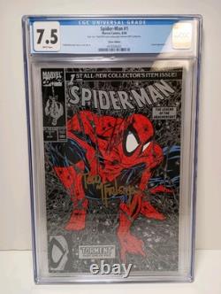 Spider-Man #1 Silver CGC 7.5 Signed Deemed NOT Authentic Todd McFarlane Stan Lee