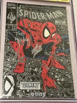Spider-Man #1 Silver Edition Signed by Stan Lee & Todd McFarlane CGC Graded 9.8
