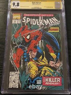 Spider-Man #12 CGC 9.8 SS Signed Stan Lee Todd McFarlane Issue Wolverine Cover