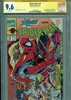 Spider-Man #16 CGC 9.6 SS by STAN LEE. TODD McFarlane art 1991. RARE 1518966099