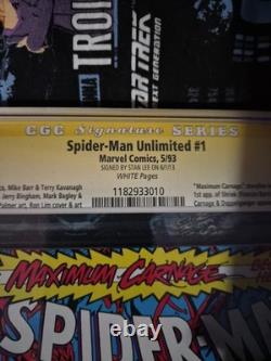 Spider-Man Unlimited #1 May 1993 CGC 9.6 SS Stan Lee