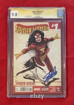 Spider Woman #1 2015 Signed By Stan Lee CGC 9.8 Greg Land Cover Spider-Verse
