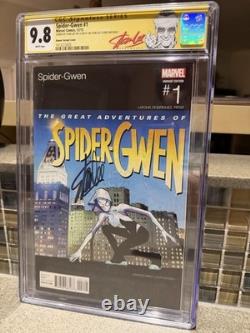Spider-gwen #1 (2015) CGC 9.8 White! Hip Hop Variant! Signed by Stan Lee