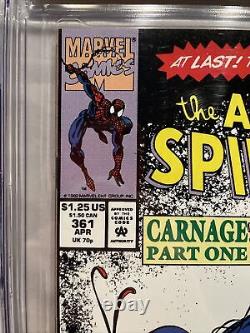 Spider-man 361 Cgc 9.6 Signed Stan Lee 1st Full Appearance Carnage Cletus Kasady