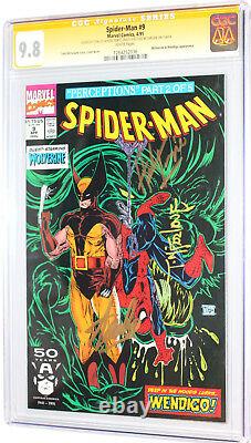 Spider-man 9 Cgc Ss 9.8 Signed 3x By Stan Lee Todd Mcfarlane Herb Trimpe Wht Pgs