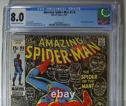 Spiderman #100 CGC 8.0VF 1971, free US ship, Stan Lee story, Gil Kane art
