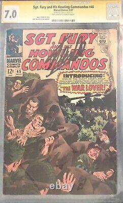 Stan Lee Signature 1967 Sgt. Fury and His Howling Commandos #45 CGC 7.0