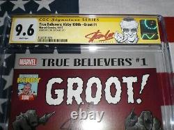 Stan Lee Signed Groot No. 1 Cgc 9.6 2017 Marvel Stan Lee Exclusive Mint Slab