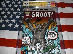 Stan Lee Signed Groot No. 1 Cgc 9.6 2017 Marvel Stan Lee Exclusive Mint Slab