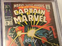 Stan Lee Signed Marvel Super Heroes #13 CGC Graded 3.5 1st Carol Danvers