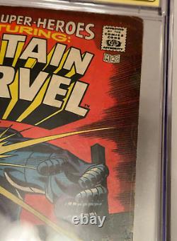 Stan Lee Signed Marvel Super Heroes #13 CGC Graded 3.5 1st Carol Danvers