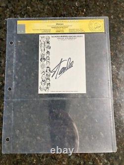 Stan Lee Signed Merry Marvel Marching Society CGC SS
