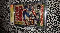 Stan Lee Signed Ss Signature Series Captain America 102 Cgc 5.5 1968 Jack Kirby