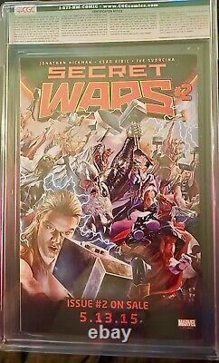 Stan Lee Signed cgc 9.8 Marvel Secret Wars #1 and #2