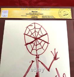 Stan Lee Spider-Man Doodle Sketched & Signed by Stan Lee! CGC! Marvel Very Rare