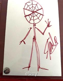 Stan Lee Spider-Man Doodle Sketched & Signed by Stan Lee! CGC! Marvel Very Rare