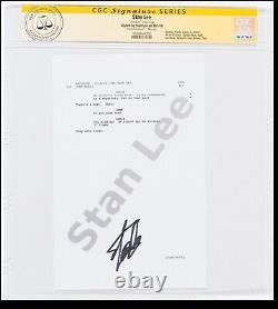Stan Lee Venom Movie Antidote Script Page Ss Stan Lee Signed Cgc # 158895004