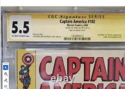 Stan Lee signature CGC SS 5.5 Captain America #103 (1968)