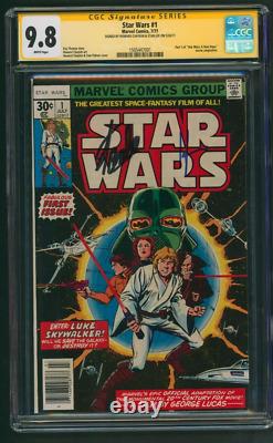 Star Wars #1 1st Printing CGC 9.8 SS Signed Stan Lee Chaykin Marvel 1977