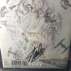 Star Wars # 1 Cgc 9.8 Alex Ross 1200 Sketch Cover Signed By Stan Lee