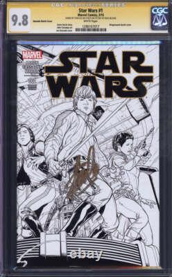 Star Wars #1 Cgc 9.8 White Pages // Quesada Variant Cover + Signed Stan Lee