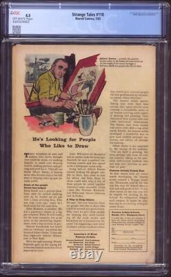 Strange Tales #110 Marvel 7/63 CGC 4.0 1st app Dr Strange, Ancient One, and Wong