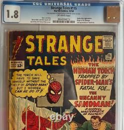 Strange Tales #115, 12/63. Marvel Comics. Cgc 1.8/g. Uncanny Sandman